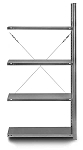 ISI-pack přístavný regál 100x40x200 cm , 4 police