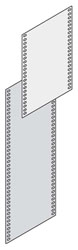 Stabilizační panel regálu ORION PLUS 50x52,5 cm - sv. šedý